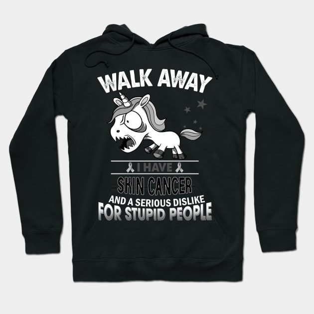 funny skin cancer grumpy unicorn warrior Hoodie by TeesCircle